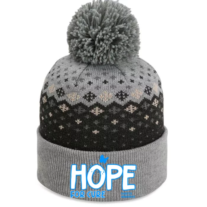 Hope For Cure Diabetes Awareness Gift The Baniff Cuffed Pom Beanie