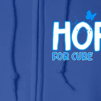 Hope For Cure Diabetes Awareness Gift Full Zip Hoodie