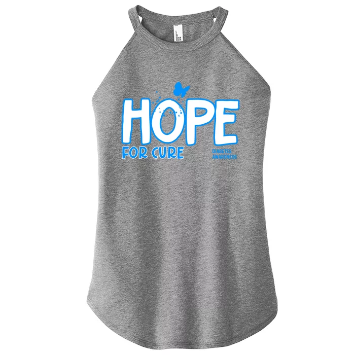 Hope For Cure Diabetes Awareness Gift Women’s Perfect Tri Rocker Tank