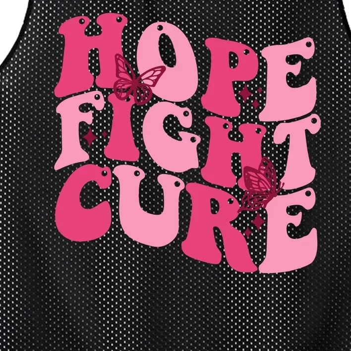 Hope Fight Cure Breast Cancer Butterfly Awareness Mesh Reversible Basketball Jersey Tank