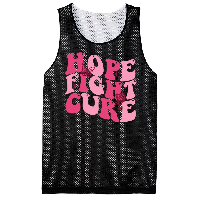 Hope Fight Cure Breast Cancer Butterfly Awareness Mesh Reversible Basketball Jersey Tank