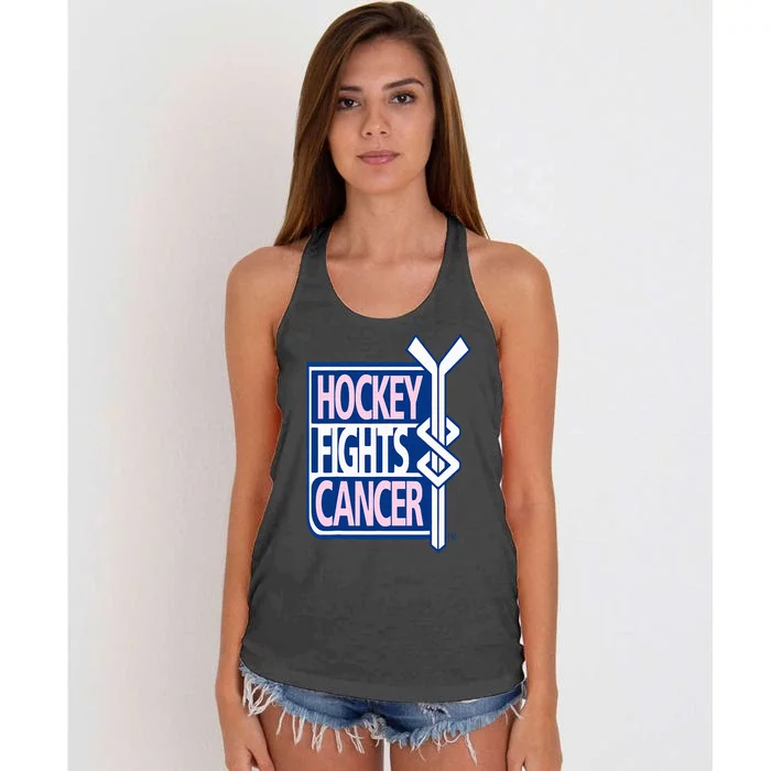 Hockey Fights Cancer Women's Knotted Racerback Tank