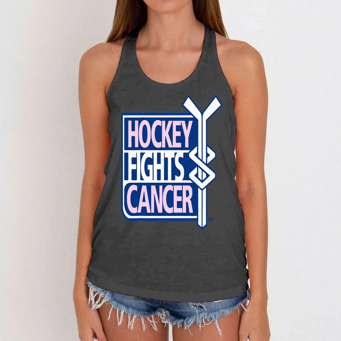 Hockey Fights Cancer Women's Knotted Racerback Tank