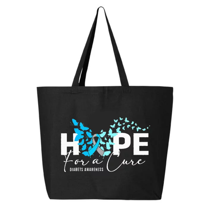 Hope For Cure Diabetes Awareness Butterfly Type 1 Diabetes 25L Jumbo Tote