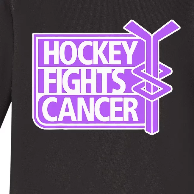 Hockey Fights Cancer Baby Long Sleeve Bodysuit