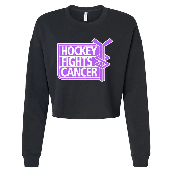 Hockey Fights Cancer Cropped Pullover Crew