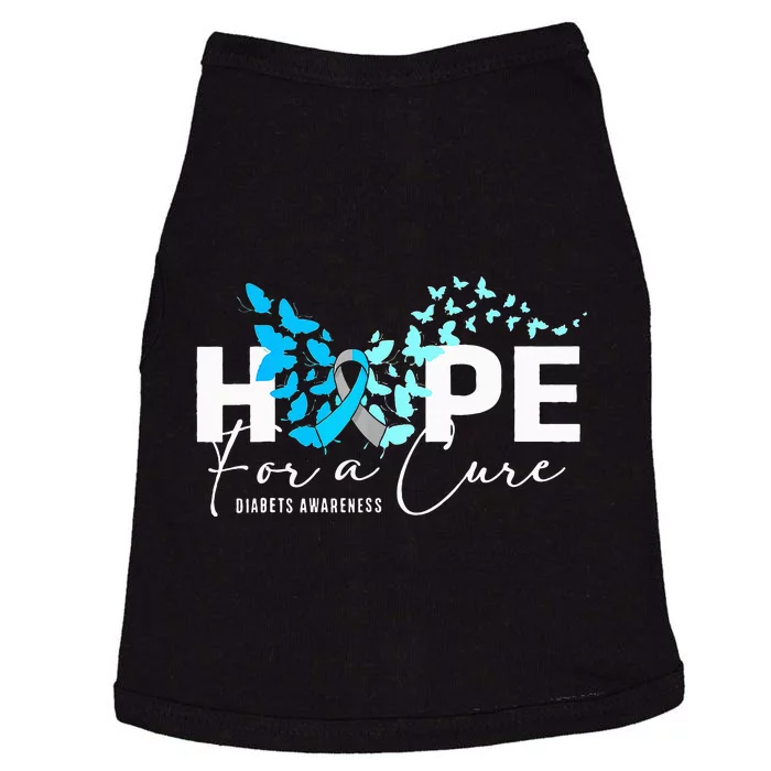 Hope For Cure Diabetes Awareness Butterfly Type 1 Diabetes Doggie Tank