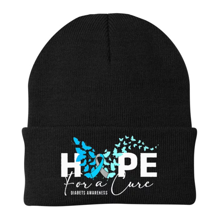 Hope For Cure Diabetes Awareness Butterfly Type 1 Diabetes Knit Cap Winter Beanie