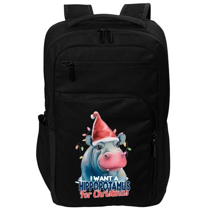 Hippopotamus For Christmas Impact Tech Backpack