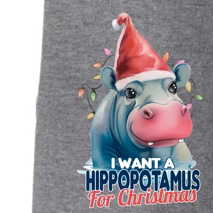 Hippopotamus For Christmas Doggie 3-End Fleece Hoodie