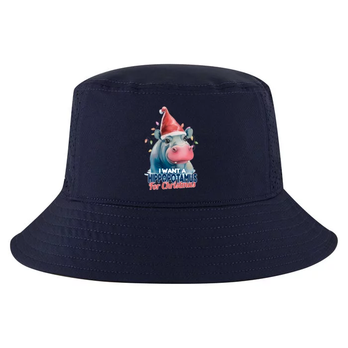 Hippopotamus For Christmas Cool Comfort Performance Bucket Hat