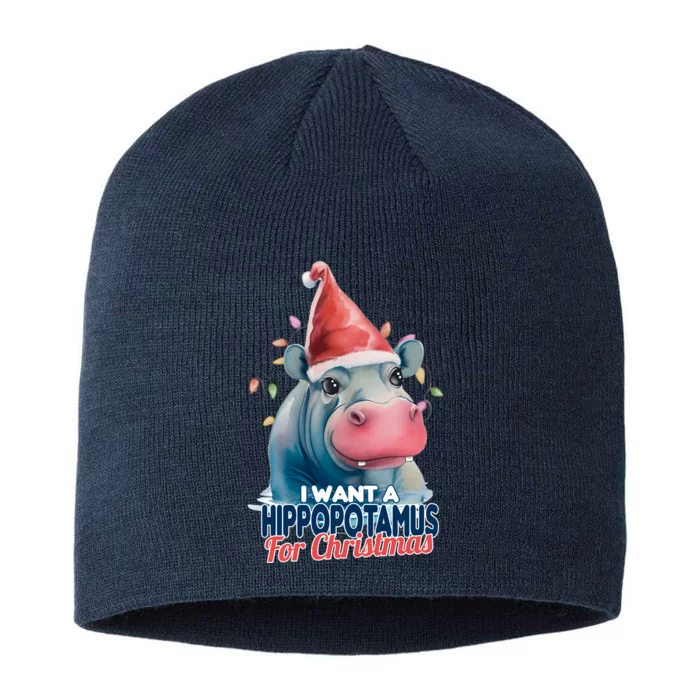 Hippopotamus For Christmas 8 1/2in Sustainable Knit Beanie