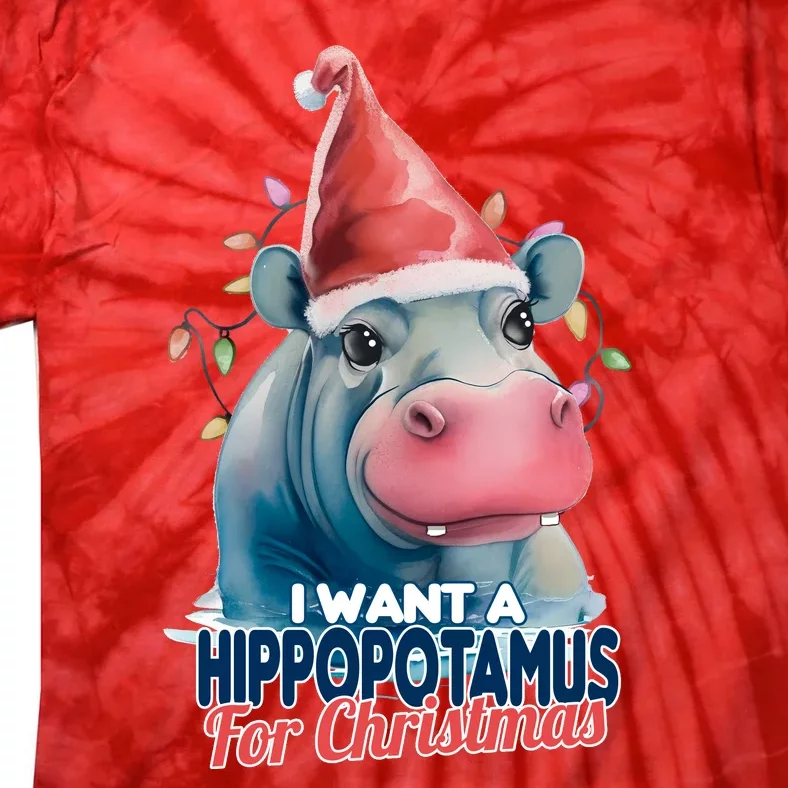 Hippopotamus For Christmas Tie-Dye T-Shirt