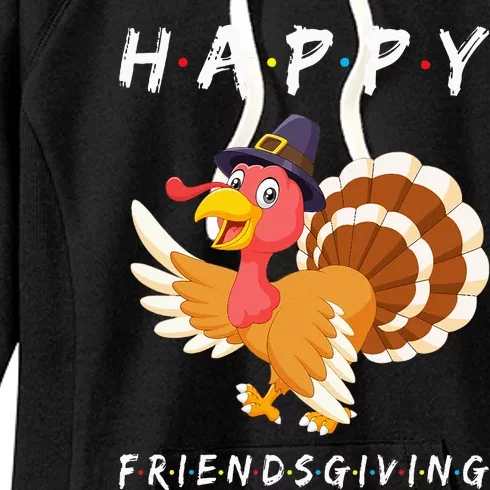 Happy Friendsgiving Cute Turkey Friend Thanksgiving Matching Women's Fleece Hoodie