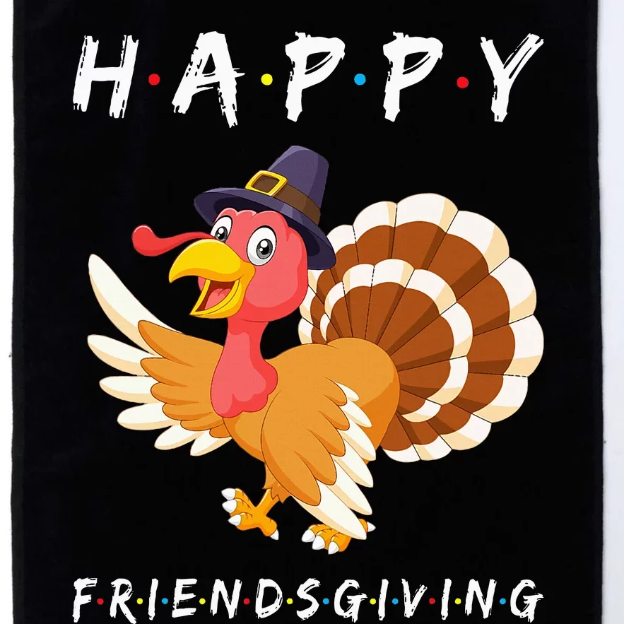 Happy Friendsgiving Cute Turkey Friend Thanksgiving Matching Platinum Collection Golf Towel