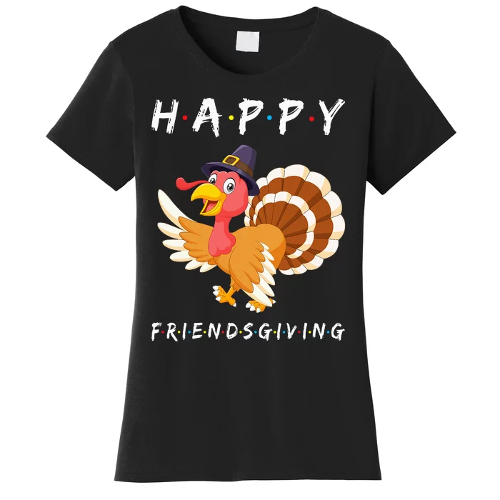 Happy Friendsgiving Cute Turkey Friend Thanksgiving Matching Women's T-Shirt