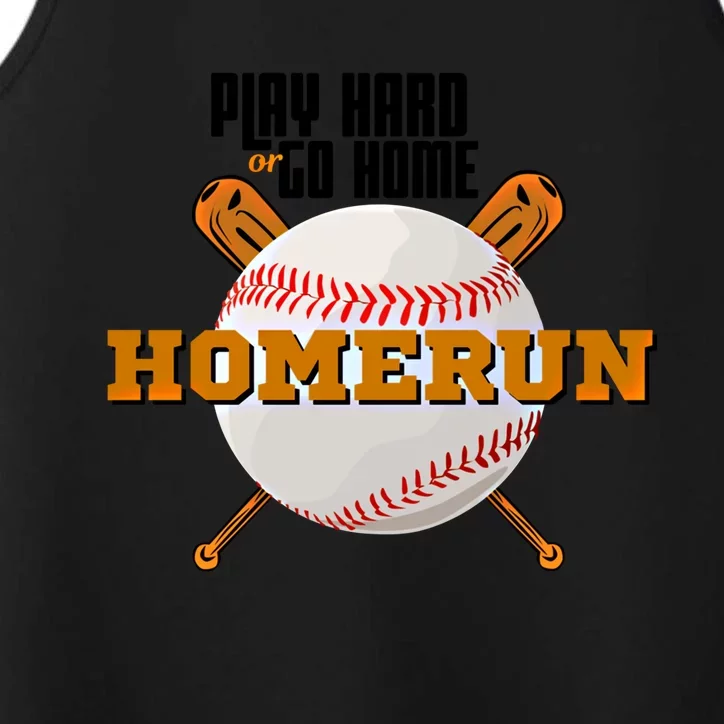 Homerun Football Cute Gift Go Sports Funny Team Baseball Play Hard Gift Performance Tank