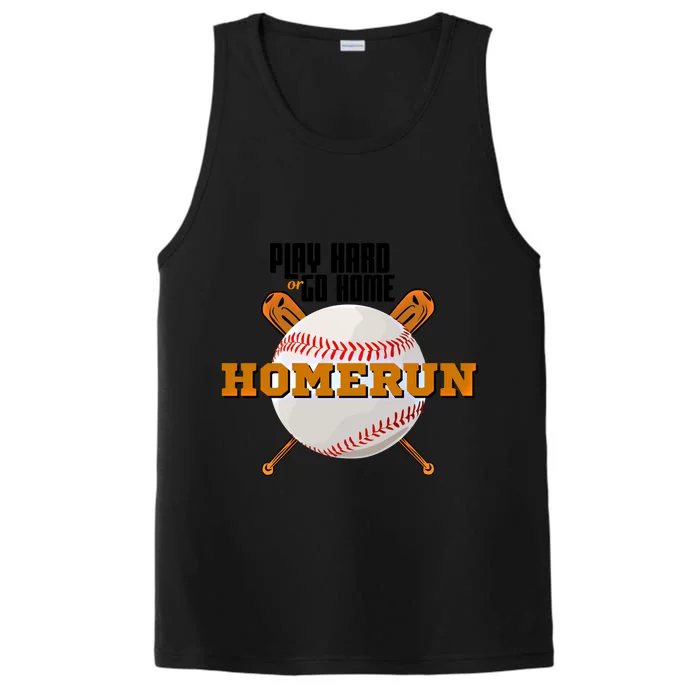 Homerun Football Cute Gift Go Sports Funny Team Baseball Play Hard Gift Performance Tank