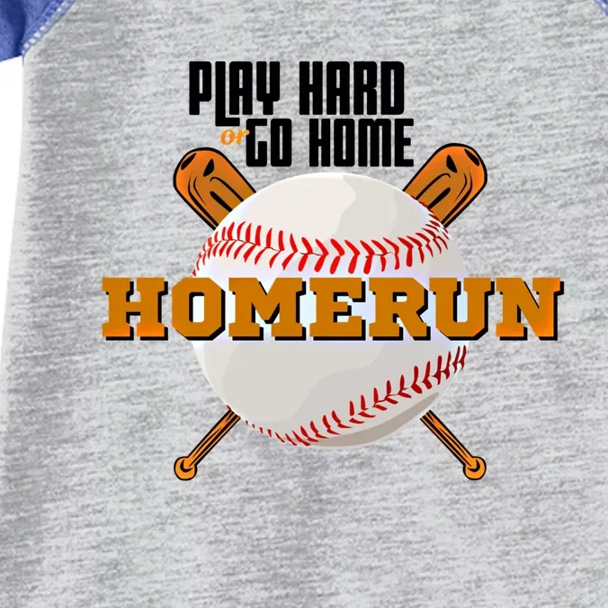 Homerun Football Cute Gift Go Sports Funny Team Baseball Play Hard Gift Infant Baby Jersey Bodysuit