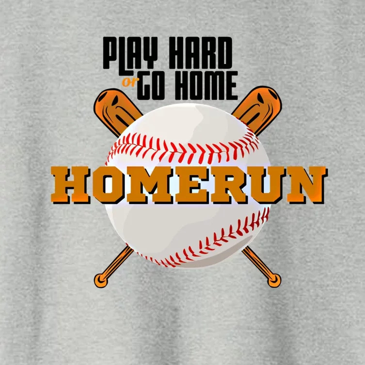 Homerun Football Cute Gift Go Sports Funny Team Baseball Play Hard Gift Women's Crop Top Tee