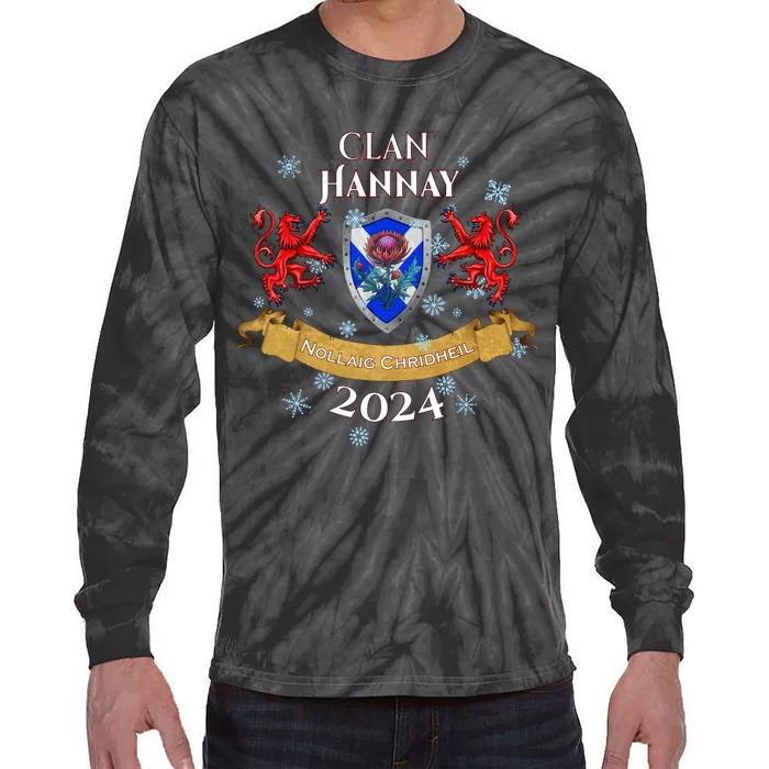 Hannay Family Christmas 2024 Scottish Clan Long Sleeve Tie-Dye Long Sleeve Shirt