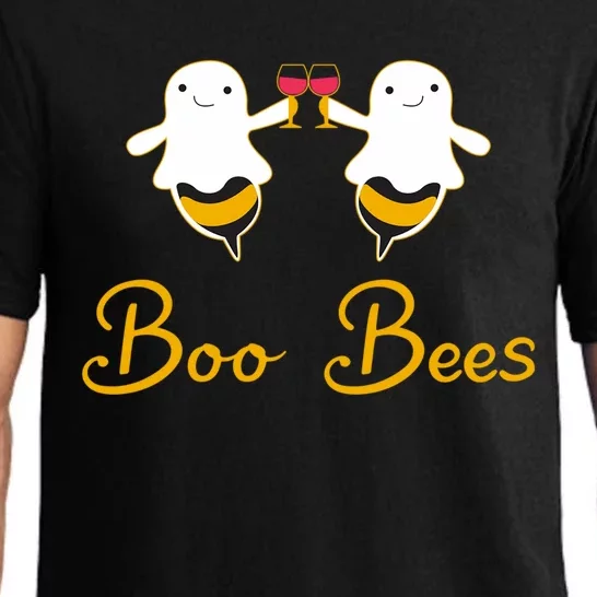 Halloween Funny Cute Boo Bees Ghost Matching Couples Family Gift Pajama Set