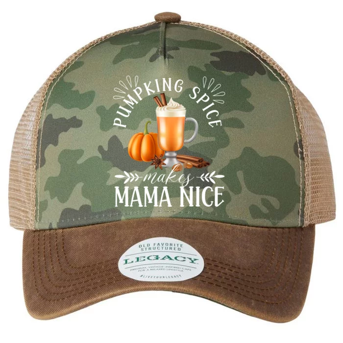 Horror Fall Coffee Halloween Pumpkin Spice Make Mama Nice Gift Legacy Tie Dye Trucker Hat