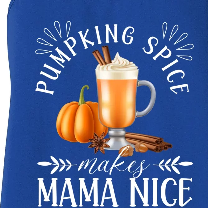 Horror Fall Coffee Halloween Pumpkin Spice Make Mama Nice Gift Women's Racerback Tank