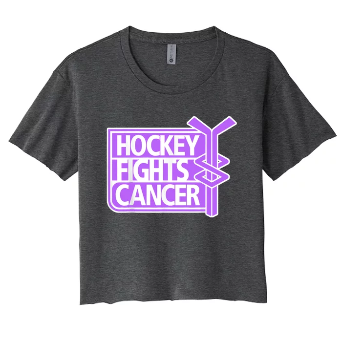 Hockey Fights Cancer Women's Crop Top Tee