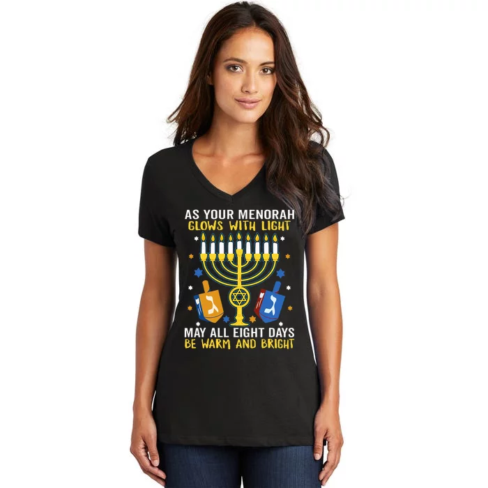 Hanukkah funny chrismas holiday Women's V-Neck T-Shirt