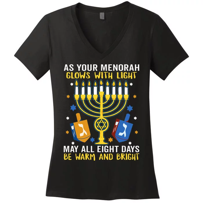 Hanukkah funny chrismas holiday Women's V-Neck T-Shirt