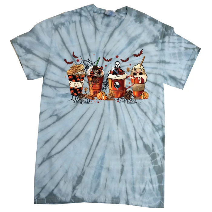 Halloween Fall Coffee Tie-Dye T-Shirt