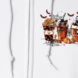 Halloween Fall Coffee Full Zip Hoodie