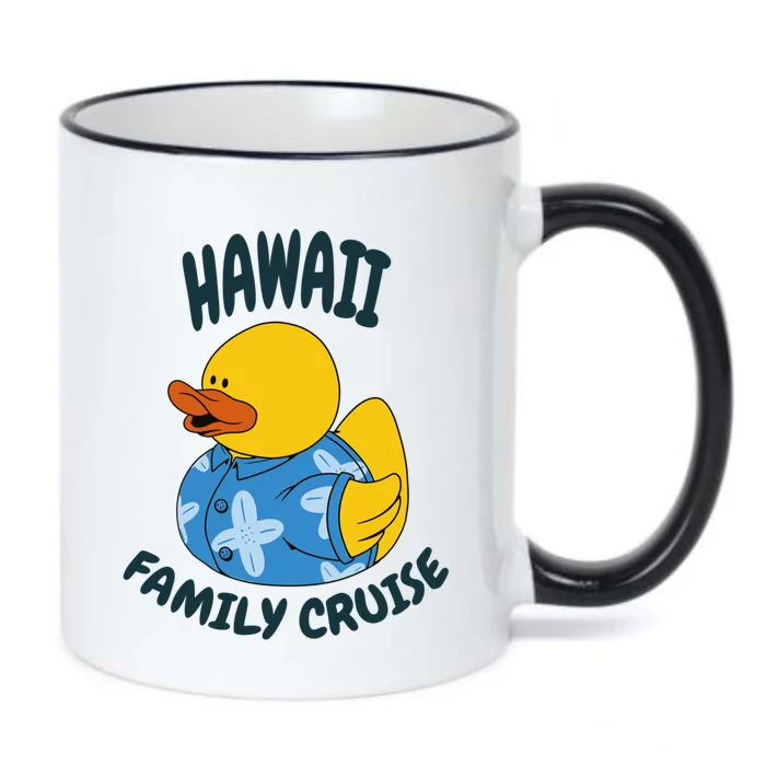 Hawaii Family Cruise Duck Matching Gift Black Color Changing Mug