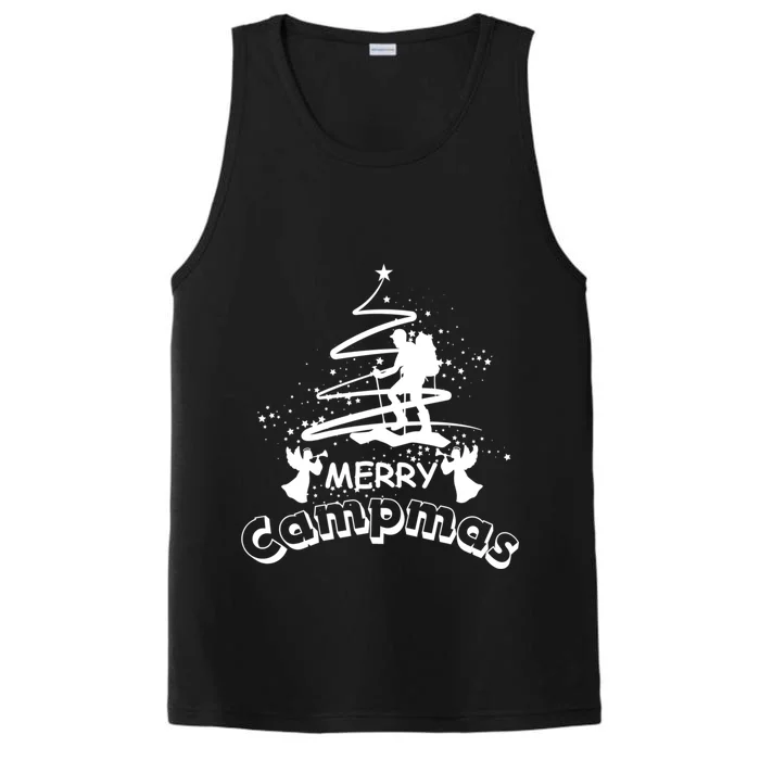 Holiday Funny Camping Lovers Merry Campmas Gift Performance Tank