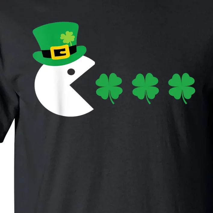 Happy Face Checked, Shamrock Green Clover St Patrick's Day Tall T-Shirt