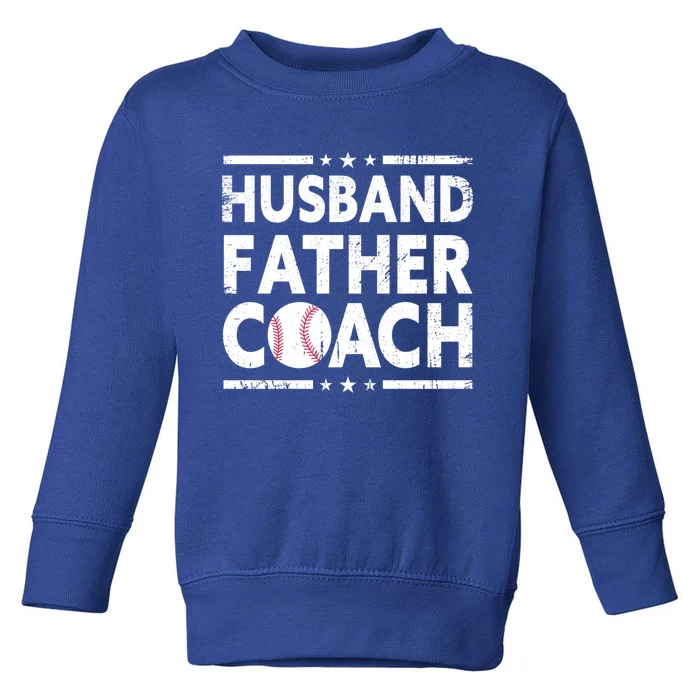 Husband Father Coach Sports Fan Best Dad Ever Fathers Day Cute Gift Toddler Sweatshirt