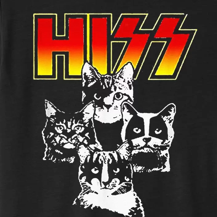 HISS Funny Cute Cat Mom Kitten Cats Lover Rock ChromaSoft Performance T-Shirt