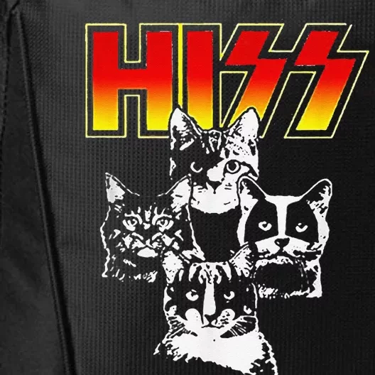 HISS Funny Cute Cat Mom Kitten Cats Lover Rock Tee City Backpack