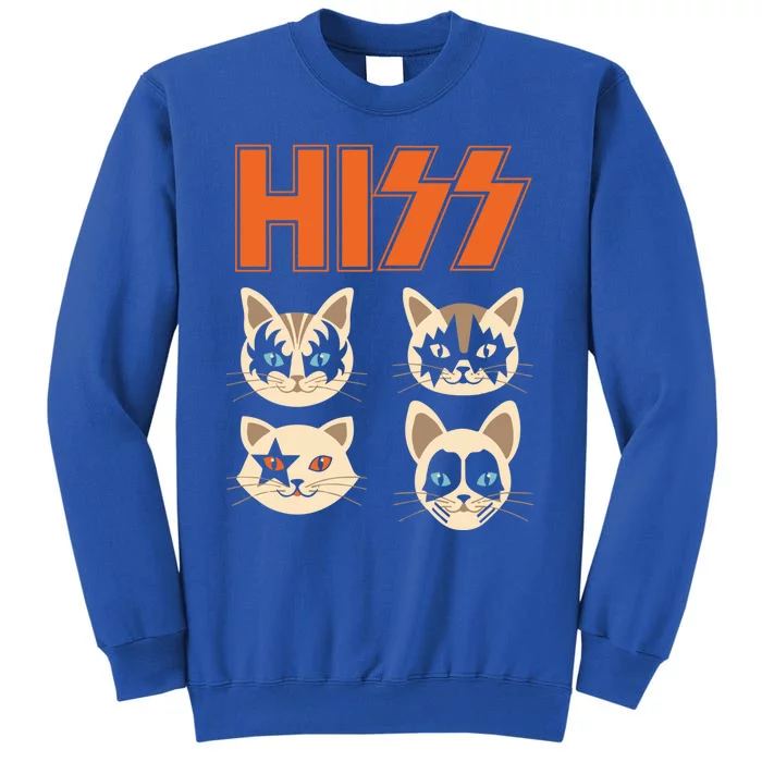 Hiss Funny Cats Kittens Rock Rockin Gift Sweatshirt