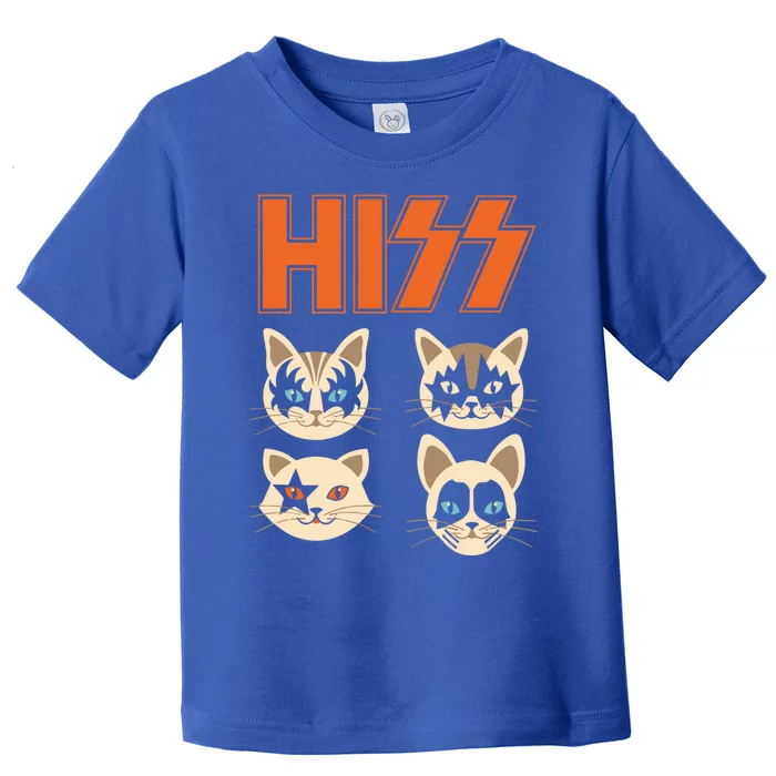 Hiss Funny Cats Kittens Rock Rockin Gift Toddler T-Shirt