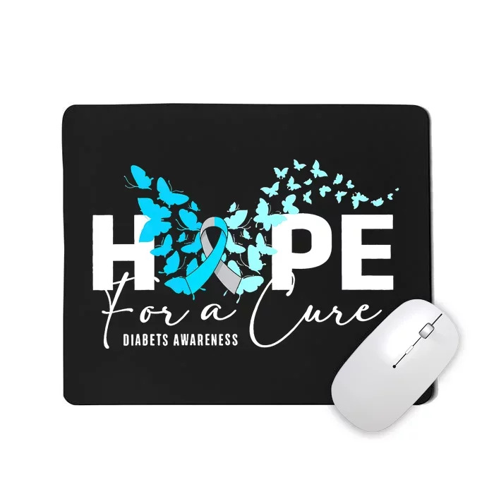 Hope For Cure Diabetes Awareness Butterfly Type 1 Diabetes Mousepad