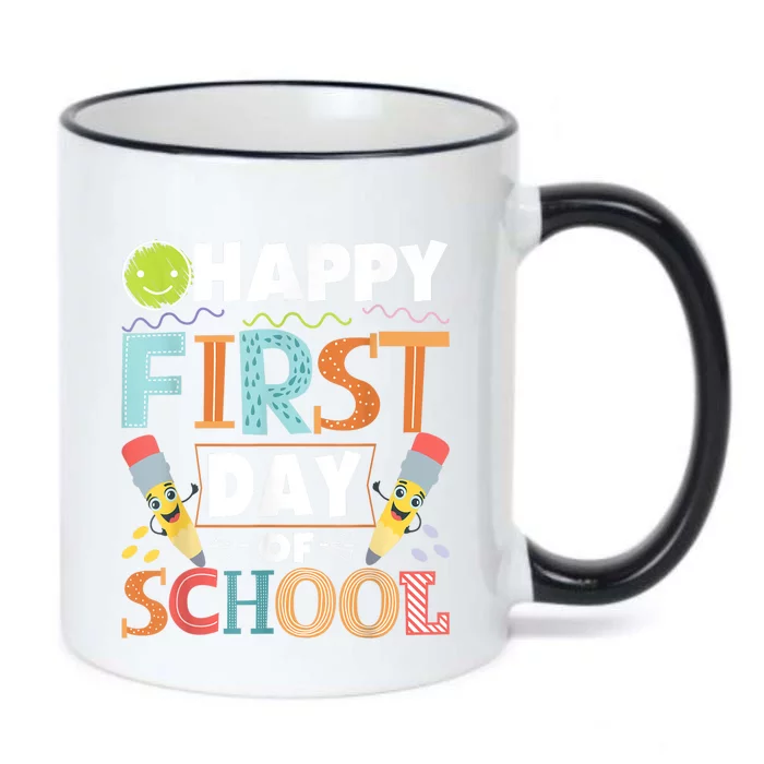 Happy First Day Of School Teacher Student Kindergarten Black Color Changing Mug