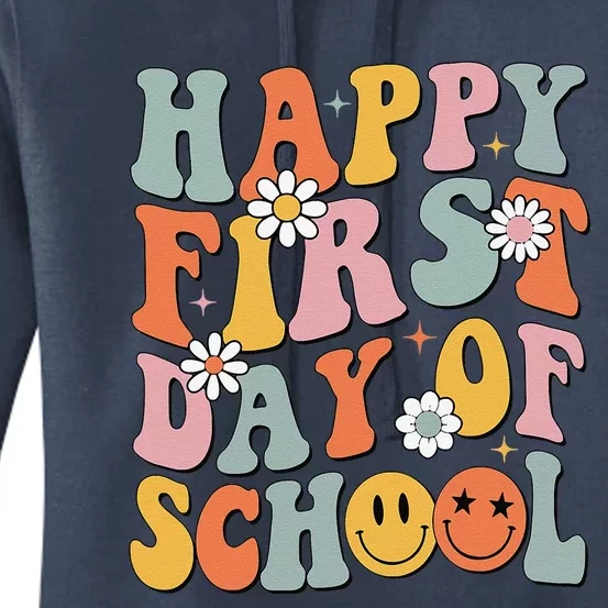 Happy First Day Of School Teachers Back To School Women's Pullover Hoodie