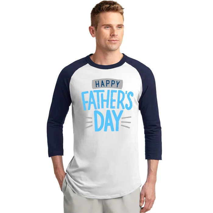 Happy Fathers Day Celebration Gift Baseball Sleeve Shirt