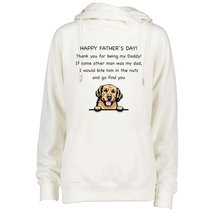 Happy Fathers Day Thank You For Being My Daddy Dog Lovers Womens Funnel Neck Pullover Hood