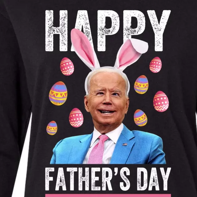 Happy Father's Day Funny Biden Confused For Easter Day Gift Womens Cotton Relaxed Long Sleeve T-Shirt