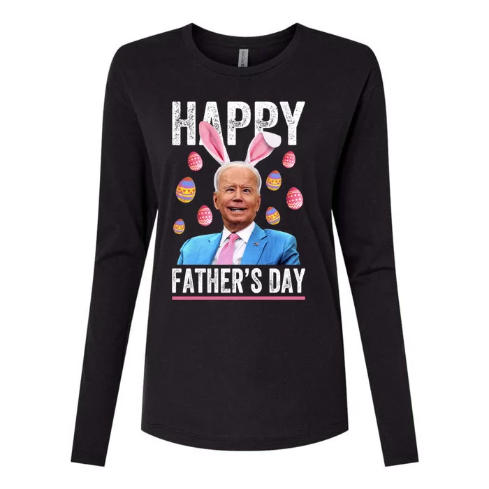 Happy Father's Day Funny Biden Confused For Easter Day Gift Womens Cotton Relaxed Long Sleeve T-Shirt