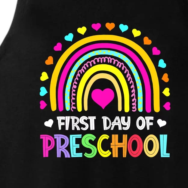 Happy First Day Of Preschool Back To School Ladies Tri-Blend Wicking Tank