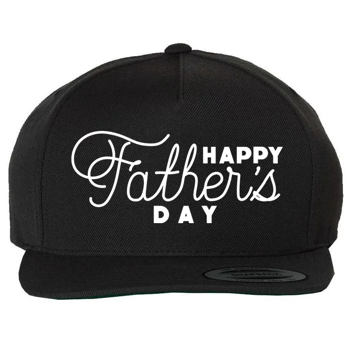 Happy Fathers Day Celebration Gift Wool Snapback Cap